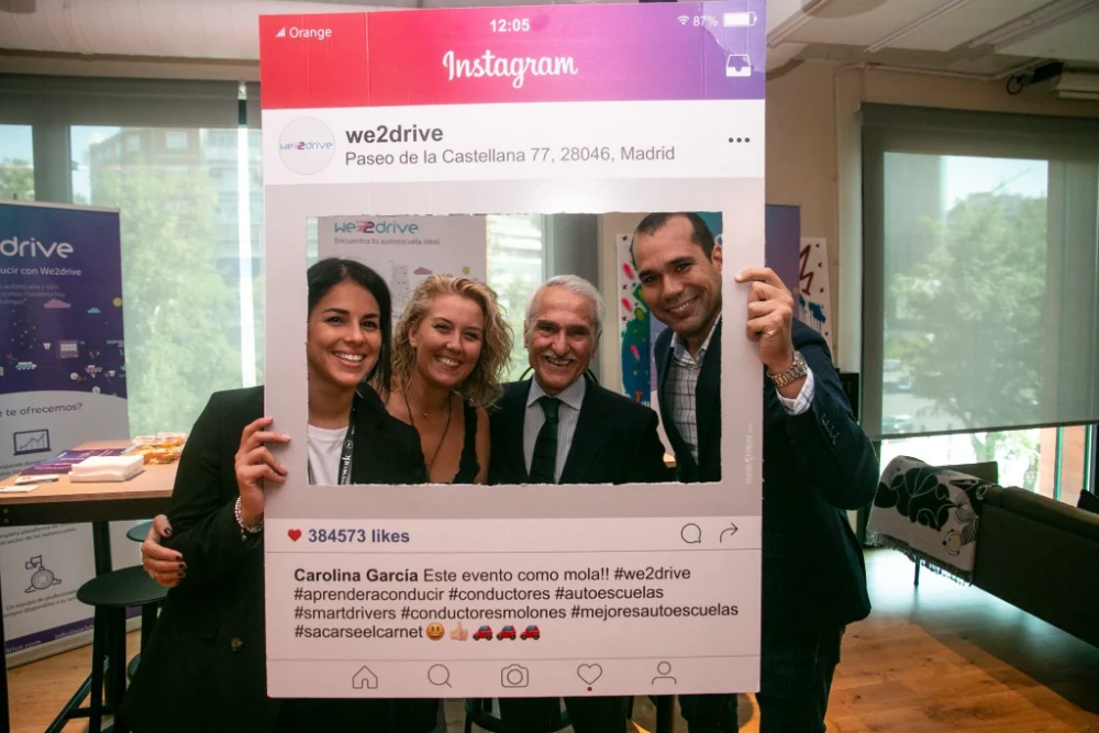 Marco de Instagram en el lanzamiento de We2Drive, Madrid 2018